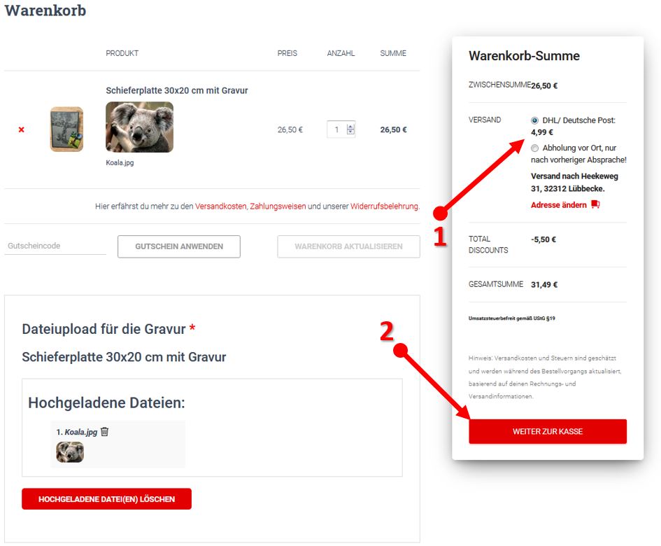 Koala-Laptop-Schieferplatte 30x20 cm mit Gravur, hochwertiges Geschenk für Tierliebhaber.